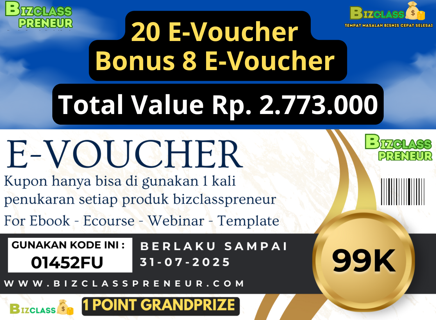 Paket E-Voucher Bizclass (5)