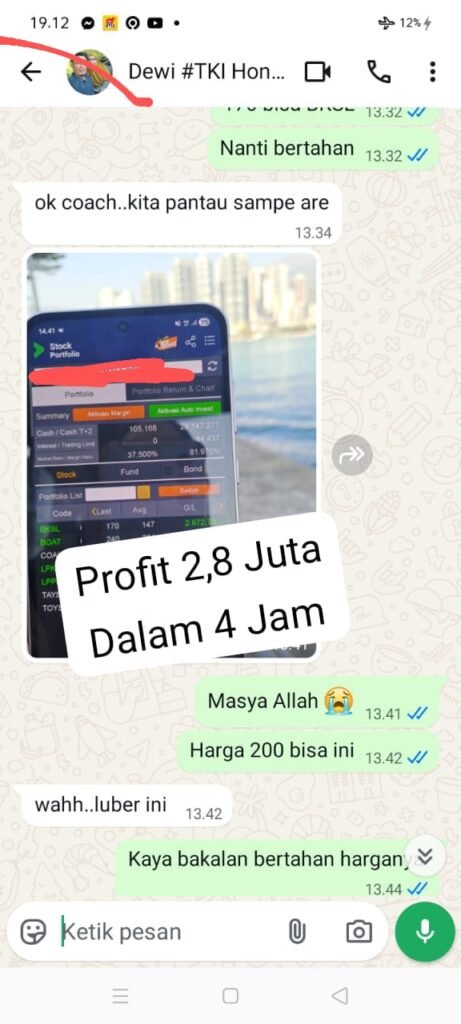 Profit 2,8 Juta Dalam 4 Jam