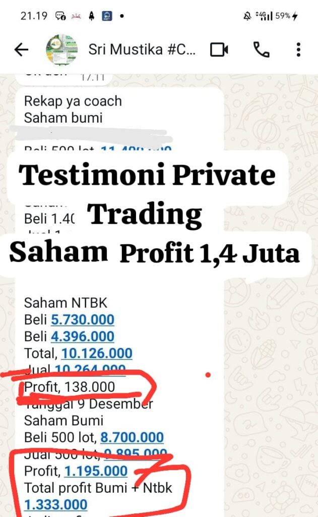 Testi Private Trading Profit 1,4 Juta